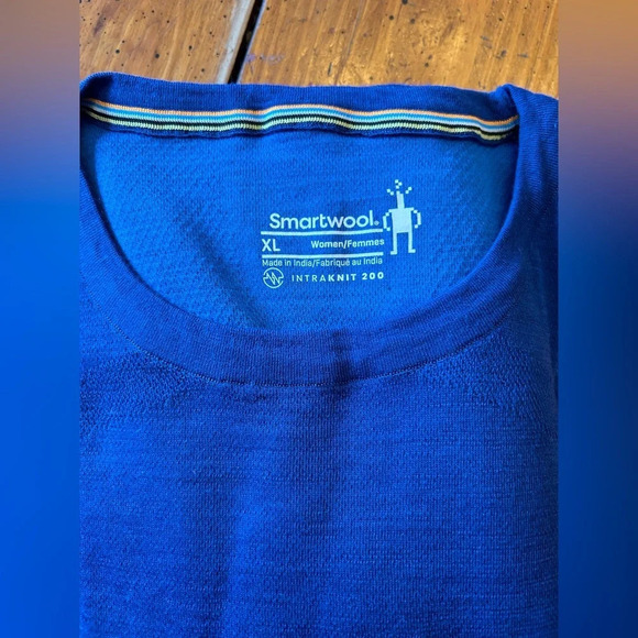 Smartwool Womens' XL Intraknit Thermal Merino Crew Base Layer Top Blue NWT - Picture 5 of 11